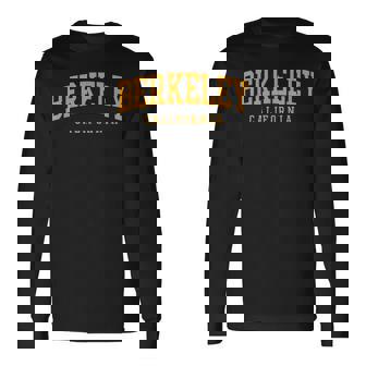 Berkeley Arched Text Yellow S Berkeley Long Sleeve T-Shirt | Mazezy