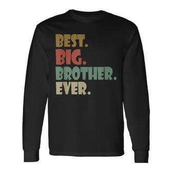 Best Big Brother Ever Older Sibling Nager For Boys Long Sleeve T-Shirt - Thegiftio UK