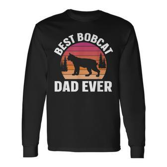 Best Bobcat Dad Retro Animal Lover Long Sleeve T-Shirt - Monsterry AU