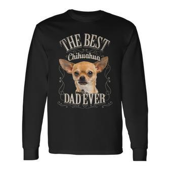 Best Chihuahua Papa Aller Chihua Dog Vintage Long Sleeve T-Shirt - Monsterry AU