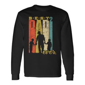 Best Dad Ever Papa 2 Söhne Double Dad Langarmshirts - Geschenkecke