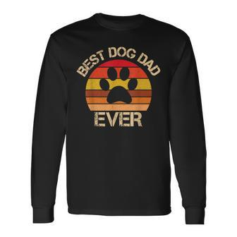 Best Dog Dad Ever Father's Day Dogs Long Sleeve T-Shirt - Thegiftio UK