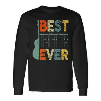Best Guitar Dad Ever Chords Best Dad Guitar Father's Day Long Sleeve T-Shirt - Seseable