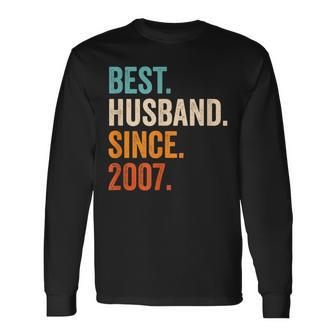 Best Husband Since 2007 17Th Wedding Anniversary 17 Years Long Sleeve T-Shirt - Thegiftio UK