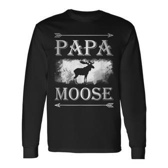 Best Husband Papa Moose Men Long Sleeve T-Shirt - Monsterry