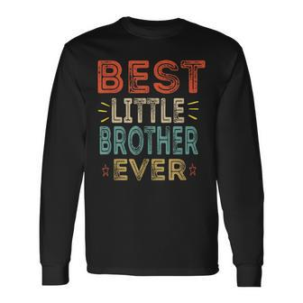Best Little Brother Ever Younger Sibling Nager For Boys Long Sleeve T-Shirt - Thegiftio UK