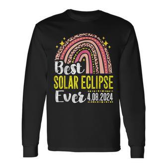 Best Solar Eclipse Ever April 8 2024 Total Solar Eclipse Long Sleeve T-Shirt - Thegiftio UK