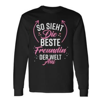 Beste Freundin Der Welt German Language Black Langarmshirts - Seseable