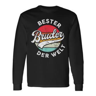 Bester Bruder Der Weltintage Bro Retro Slogan Langarmshirts - Seseable