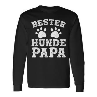 Bester Hunde Papa Lustigateratertag Geschenk Herren Langarmshirts - Geschenkecke