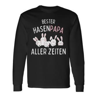 Bester Kaninchen Papa Aller Zeit Dad Rabbit Langarmshirts - Seseable