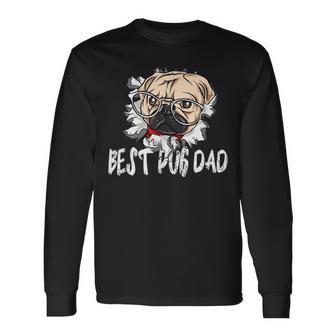 Bester Mops Papa Aller Zeitenintage Langarmshirts - Geschenkecke