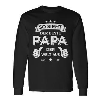 Bester Papa Der Welt Fürater Zumatertag Oder Weihnachten Langarmshirts - Geschenkecke