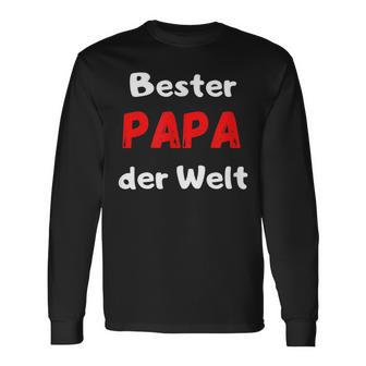 Bester Papa Der Welt Geburtstag Geschenk Familie Langarmshirts - Geschenkecke