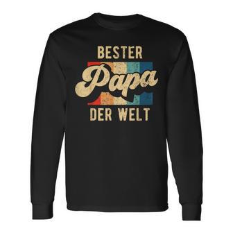 Bester Papa Der Welt Retrointage Saying Father's Day Langarmshirts - Geschenkecke