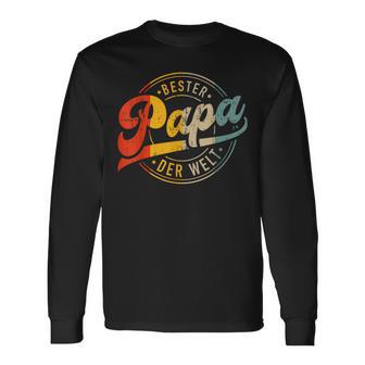 Bester Papa Der Welt Zumatertag Geburtstag Weihnachten Langarmshirts - Geschenkecke