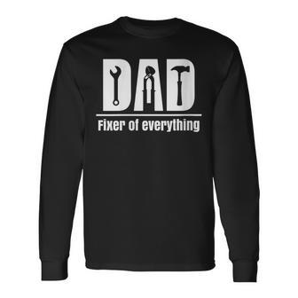 Bester Papa Reparieren Werkzeuge Reparaturenatertag Dad Mit-Ausschnitt Langarmshirts - Geschenkecke