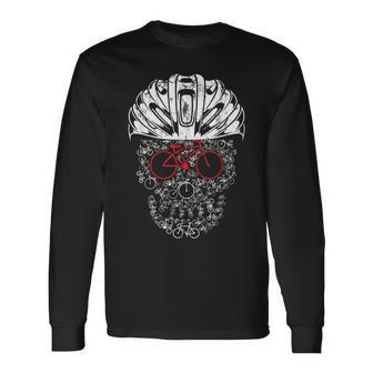 Bicycle Helmet Cyclist Skull Biker Bicycle Langarmshirts - Seseable