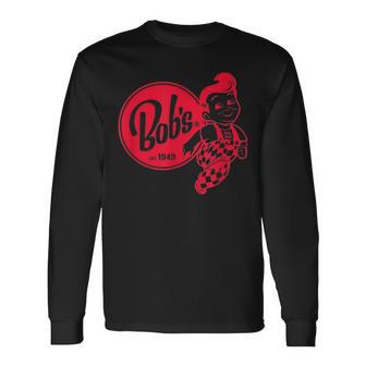 Big Bob Restaurant Burbank Los Angeles Retro Vintage Long Sleeve T-Shirt - Monsterry