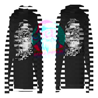 Big Nick Energy Christmas Ugly Xmas Sweater Vintage Santa Long Sleeve T-Shirt - Thegiftio