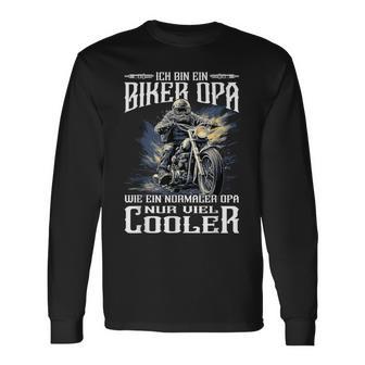 Biker Opa Langarmshirts, Einzigartiger Motorradfahrer Ruhestand Spruch - Seseable