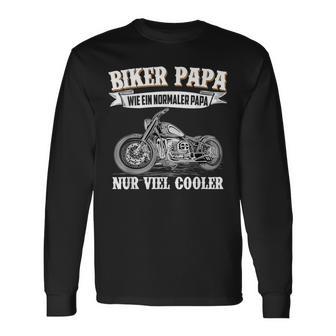 Biker Papa Langarmshirts: Für Coole Motorradfahrer Väter, Einzigartiges Design - Seseable