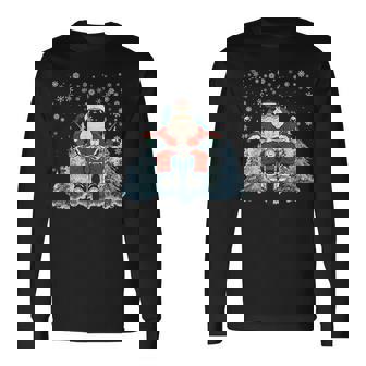 Biker Santa Claus On Motorcycle Christmas Biking Ride Long Sleeve T-Shirt - Monsterry