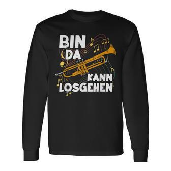 Bin Da Kann Losgehen German Language Black Langarmshirts - Seseable