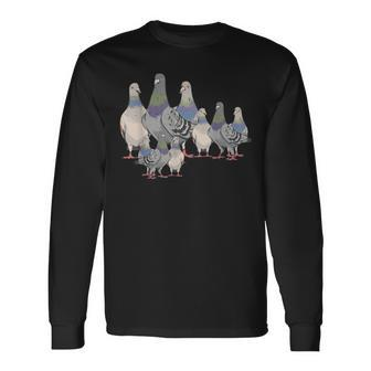 Bird Animal Motif Pigeon Langarmshirts - Seseable