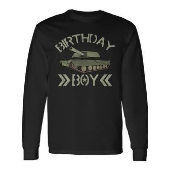 Birthday Army Party Army Decorations Boys Birthday Party Long Sleeve T-Shirt - Monsterry DE