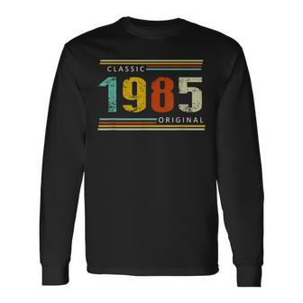 Birthday Classic Of 1985 Original 39Th Retro Long Sleeve T-Shirt - Seseable