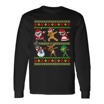 Black African American Squad Santa Claus Mrs Claus Christmas Long Sleeve T-Shirt - Monsterry CA
