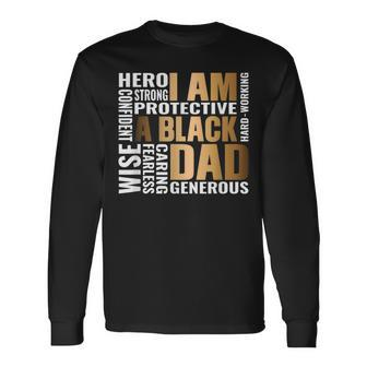 Black Father King Fathers Day Dad Matter Husband Dope Leader Long Sleeve T-Shirt - Monsterry UK