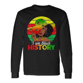 I Am Black History African American Black Pride Black Girls Long Sleeve T-Shirt - Monsterry