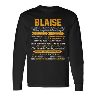Blaise Completely Unexplainable Name Front Print 1Kana Long Sleeve T-Shirt | Seseable CA