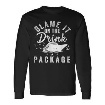 Blame It On The Drink Package Long Sleeve T-Shirt - Seseable
