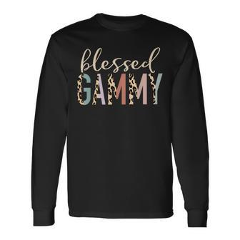 Blessed Gammy Cute Leopard Print Long Sleeve T-Shirt - Monsterry