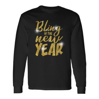 Bling In The New Year Party Firework New Year Long Sleeve T-Shirt - Seseable