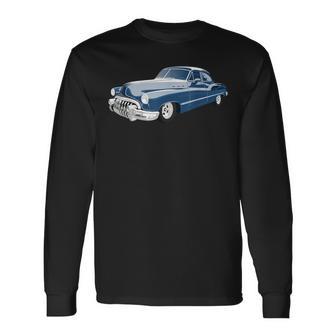 Blue 1950S Vintage Car Classic Long Sleeve T-Shirt - Monsterry UK