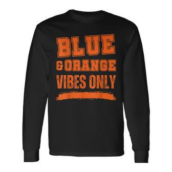 Blue And Orange Game Day Long Sleeve T-Shirt - Monsterry CA