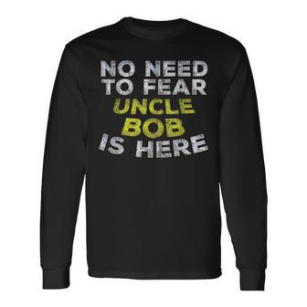 Bob Uncle Family Graphic Name Text Long Sleeve T-Shirt - Seseable