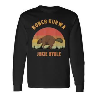 Bober Kurwa Polish Meme Beaver Kurwa Bober Langarmshirts - Seseable