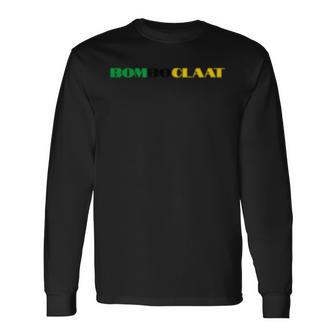 Bomboclaat Sausage Jamaica Lovers Vintage Slang Dance Meme Langarmshirts - Seseable