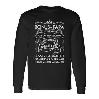 Bonus Papa Langarmshirts Schwarz S, Du Hast Mir Das Leben Bereichert - Seseable