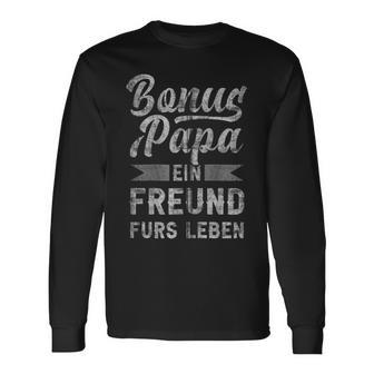 Bonus Papa Spruch Stiefvater Schwiegervaterintage-Look Kapuzenjacke Langarmshirts - Geschenkecke