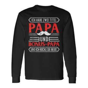 Bonus Papa Stiefvater Stiefpapa Geschenkatertag Rocke Langarmshirts - Geschenkecke