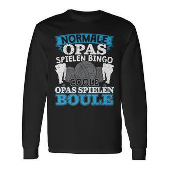 Boule Grandpa Petanque & Boccia Boule Game Langarmshirts - Seseable