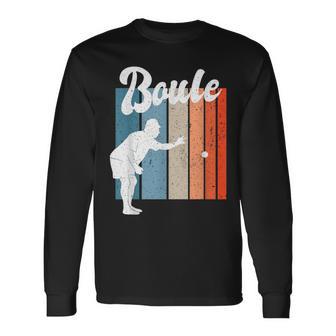 Boule Petanque Game Sport French Retro Vintage Langarmshirts - Seseable