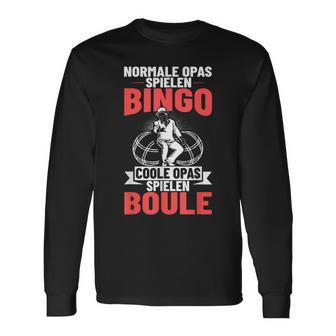 Boulplayer Grandpa Boccia Game Boule Play Petanque Langarmshirts - Geschenkecke