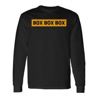 Box Box Box Formula Racing Radio Pit Box Box Box Long Sleeve T-Shirt - Thegiftio UK